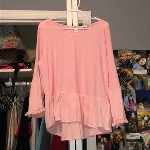 Crown and Ivy pink flowy shirt